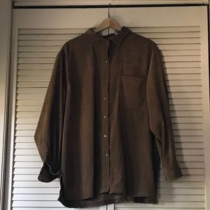 💛 vintage polyester oversized button-down 💛